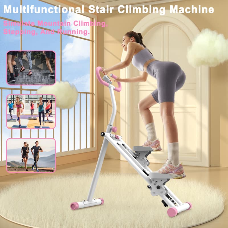 Stair Stepper with Resistance Home-Upgrade Vertical Climber Workout Machine for Full-Body Exercise Climber Fitness Equipment