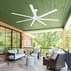 preview thumbnail 1 of 24, 84" Industrial Aluminum Warehouse Black Extra Large Ceiling Fan with Remote - 84" Big Ceiling Fan White