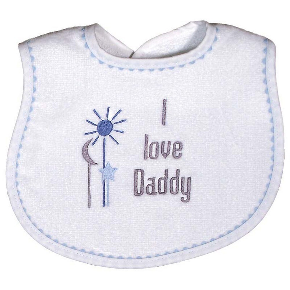 I Love My Dad Boys Girls Baby Feeding Bib Gift One Size Blue
