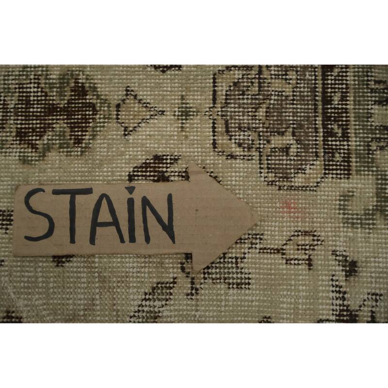 Hand Knotted Oriental 100% Wool Carpet Transitional Floral Beige & Ivories Anatolian Area Rug - 9' 0'' X 5' 3''