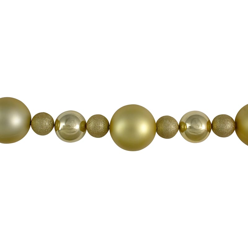 6' vegas gold 3 finish shatterproof ball christmas garland