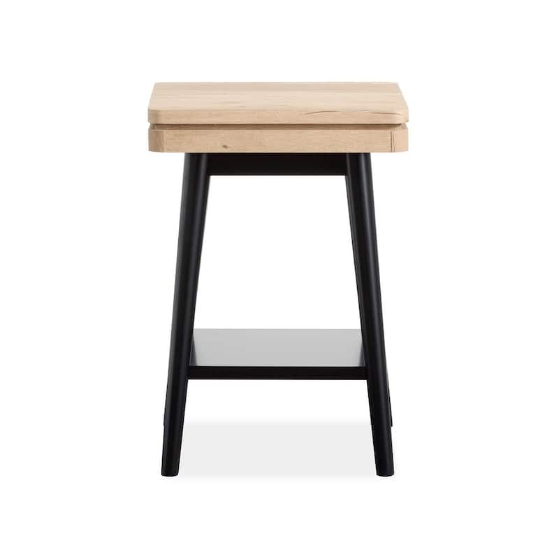 Magnussen Home Fletcher Driftwood Square Accent Table - 18''W x 18''D x 26''H