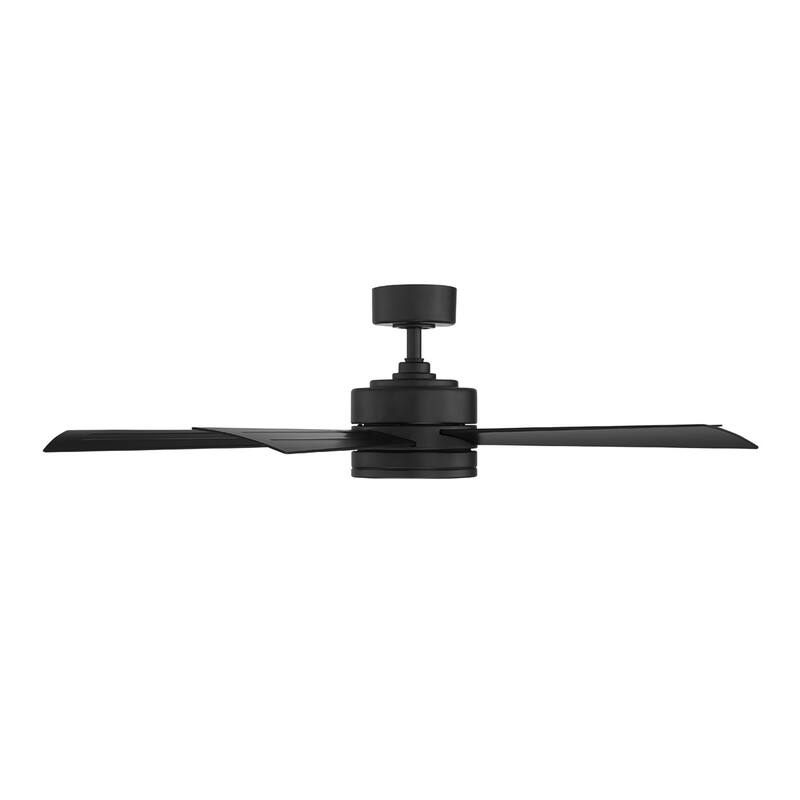 Wynd 52 Inch Five Blade Indoor / Outdoor Smart Ceiling Fan with Six Speed DC Motor and LED Light.