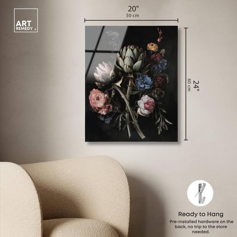 Moody Artichoke III Acrylic by Art Remedy, Ready to Hang