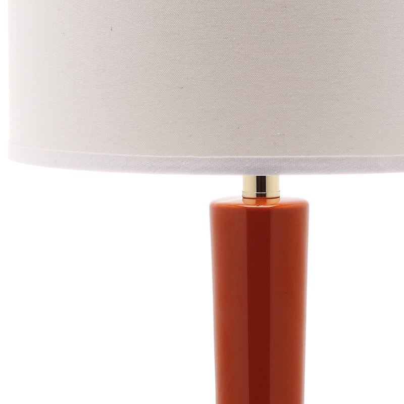 SAFAVIEH Lighting Brigid 31-inch Long Neck Ceramic White Table Lamp (Set of 2) - 14"x14"x30.5" - 14Wx14Dx31H