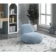 preview thumbnail 1 of 9, Weston 21.5"W Chenille Deer-Shaped Kids Chair Blue
