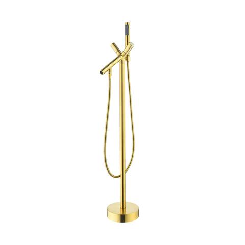 Altair Brulon Double Knob Handle Freestanding Floor Mounted Tub Filler with Handshower