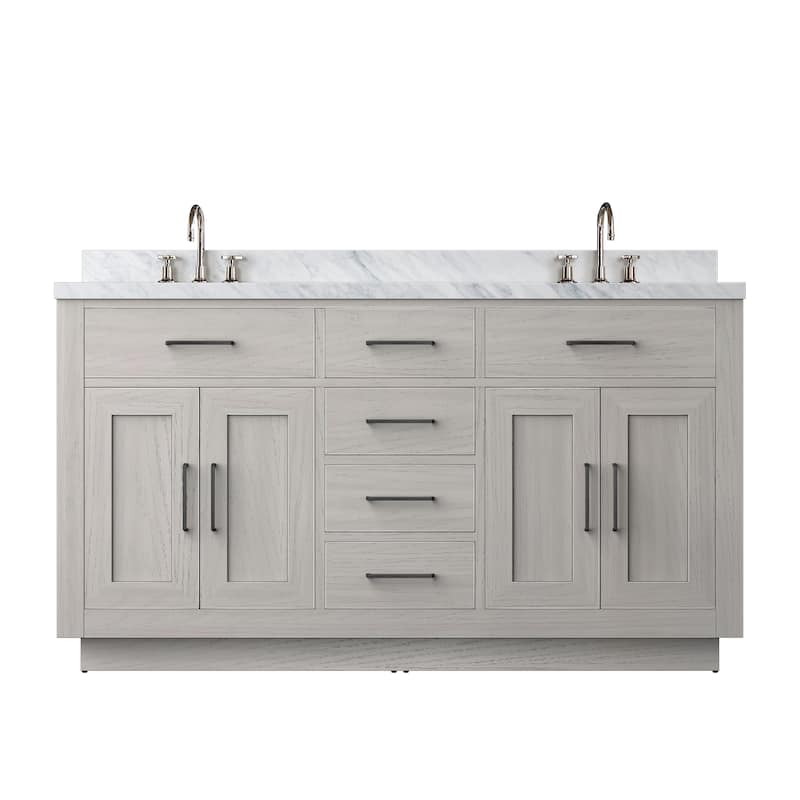 Abbey Bath Vanity with Carrara Marble Top, Sink and Faucet