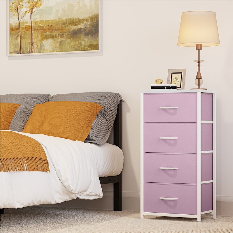 Modern 4/8/10-drawer Bedroom Fabric Dresser Storage Tower with Wood Top