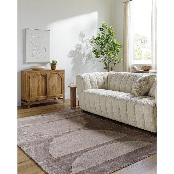 slide 2 of 7, Kristi Modern Geometric Area Rug 10' x 14' - Brown