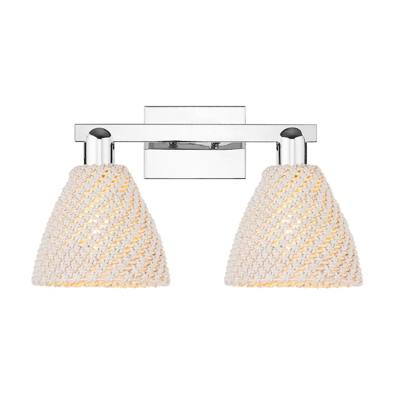Innovations Lighting 716-2W-11-16 Natural Ballston Dome Vanity Natural - Polished Chrome / Natural