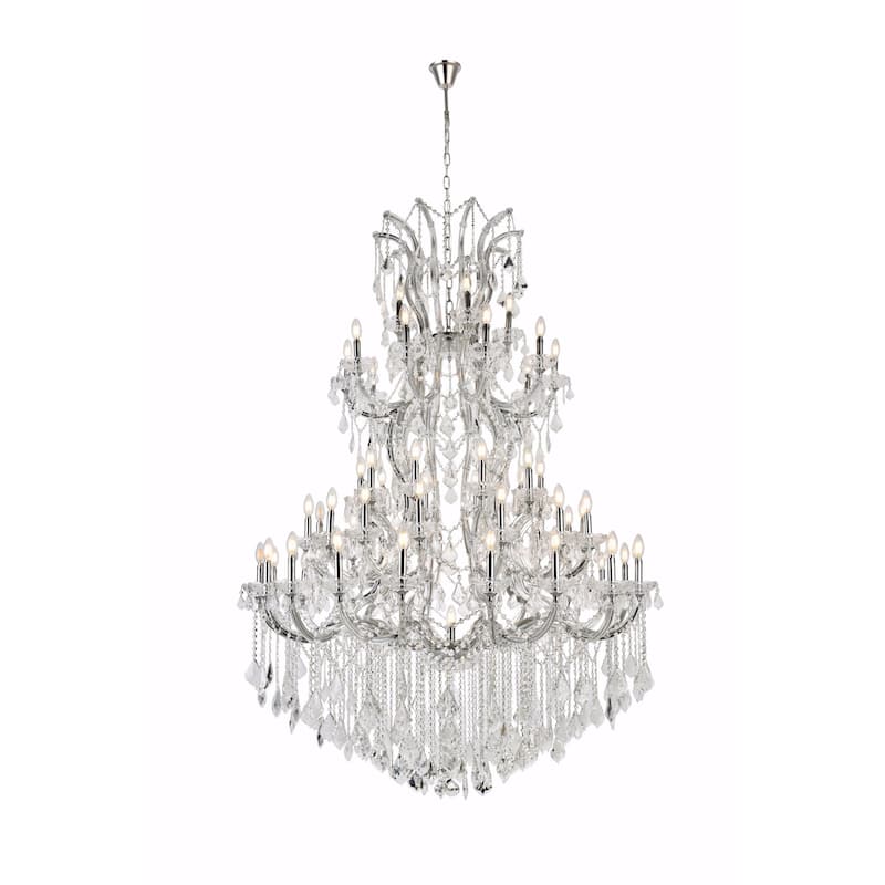 Fleur Illumination Collection Chandelier D:54in H:72in Lt:61 Chrome Finish
