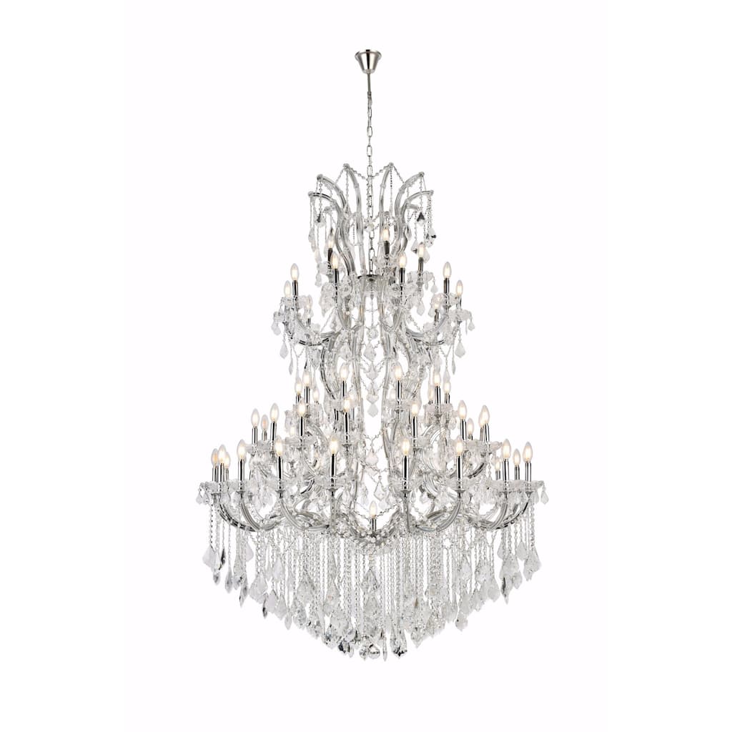 Fleur Illumination Collection Chandelier D:54in H:72in Lt:61 Chrome Finish