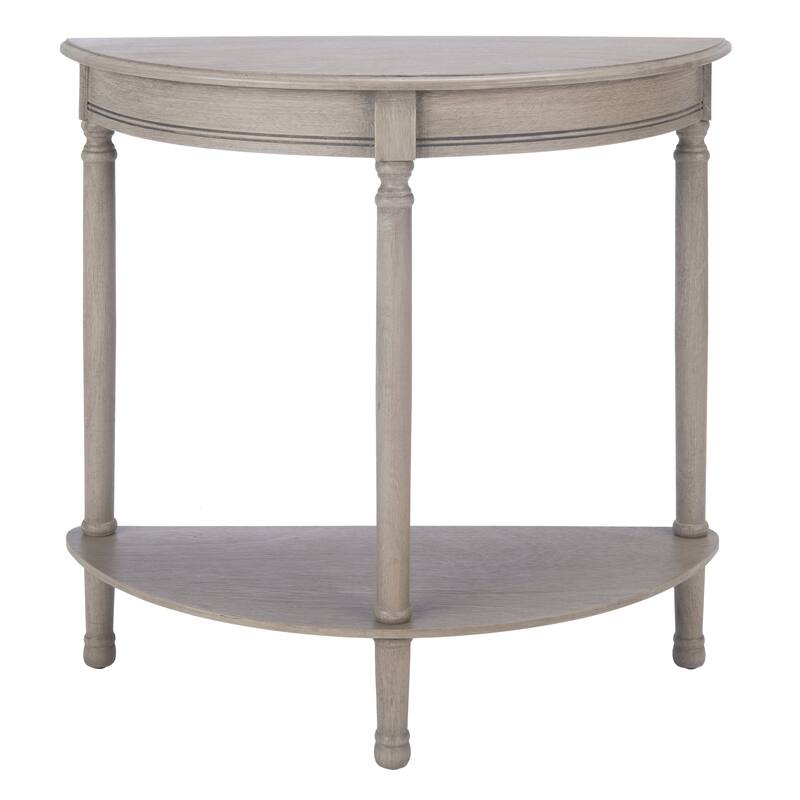 SAFAVIEH Veva Half Moon Console Table - 28" W x 11.8" L x 28" H - 28Wx12Dx28H - Greige