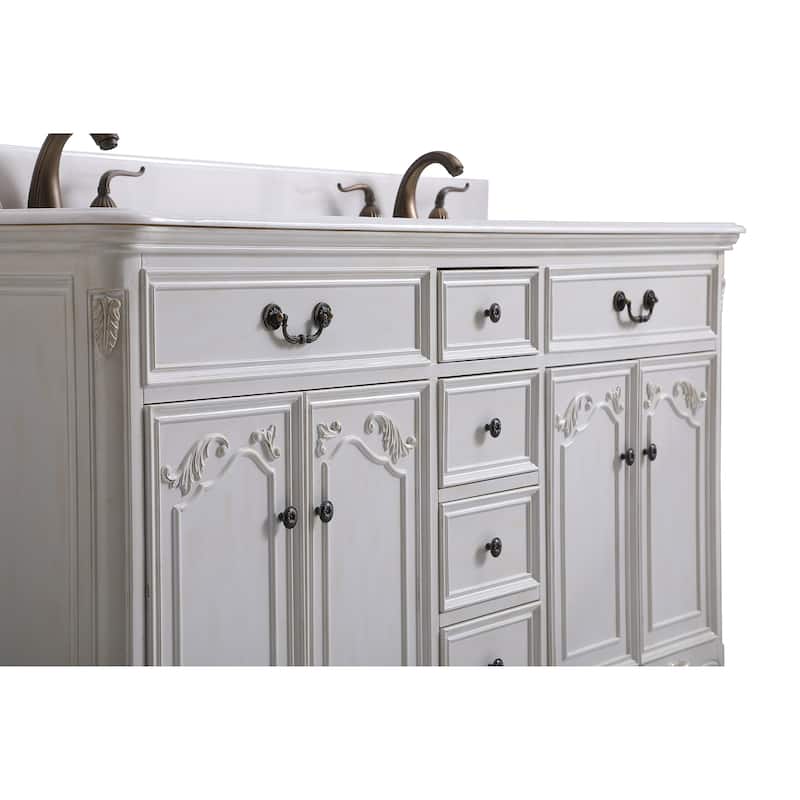 60" Double Bathroom Vanity Sink