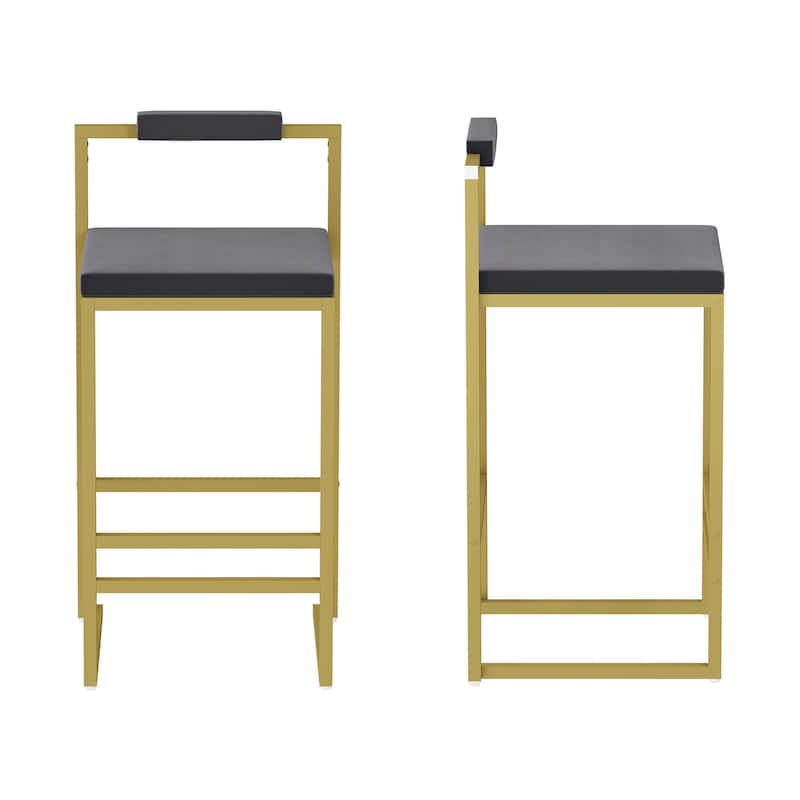 Upholstered Counter Height Barstools Dining Chairs Set of 2