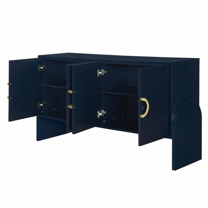 Four-Door Metal Handle Storage Cabinet