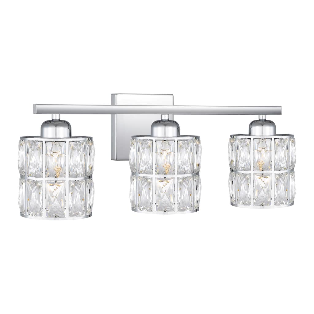 Gibson 3-Light Polished Chrome Vanity Light