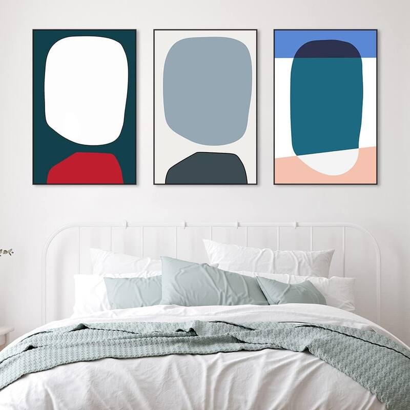 Abstract Natural Geometric Color Block Picture Prints