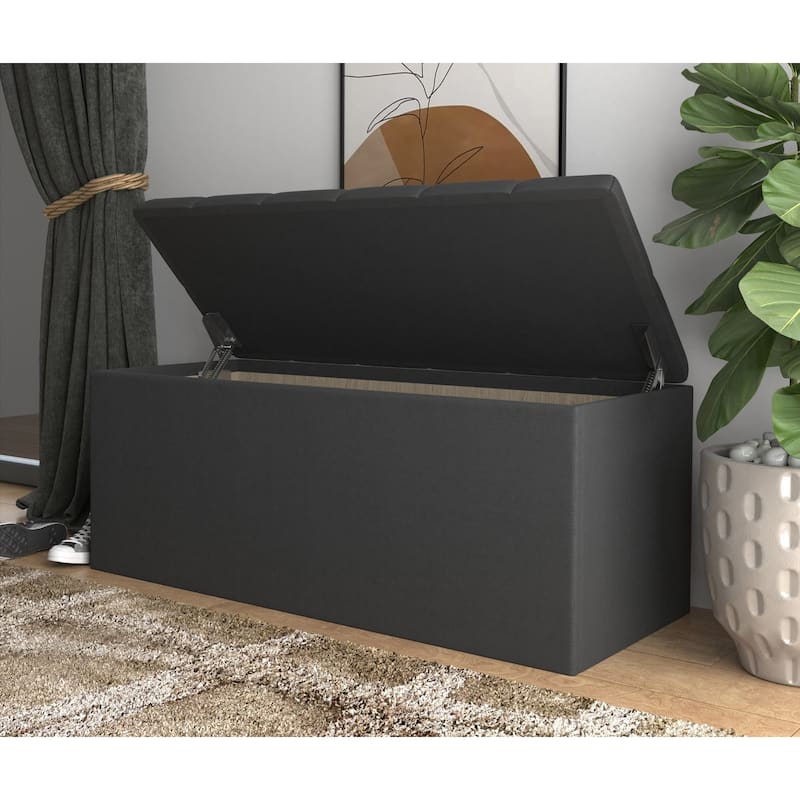 Athena Upholstered Flip Top Storage Bench