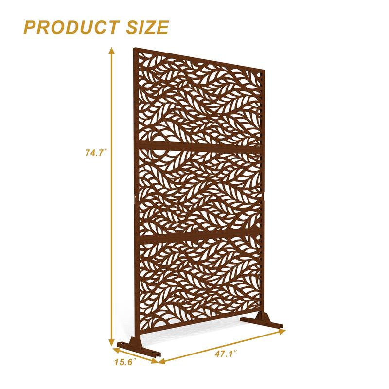 Outdoor Free Standing Metal Privacy Screen