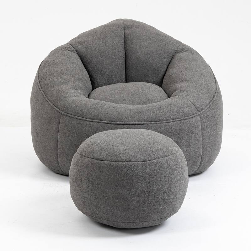 Bedding Bean Bag Sofa Chair With Footrest