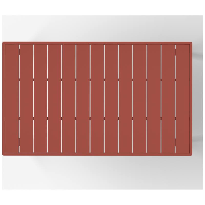 Frond and Form 59 Inch By 35.4 Inch Outdoor Steel Rectangular Dining Table