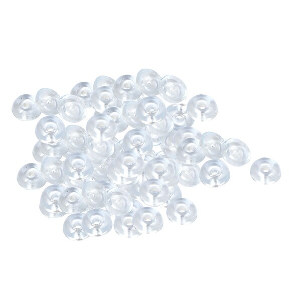 9mm Dia Hole 16x5mm Cone Rubber Bumpers Furniture Desk Foot Feet Pad Clear 80pcs