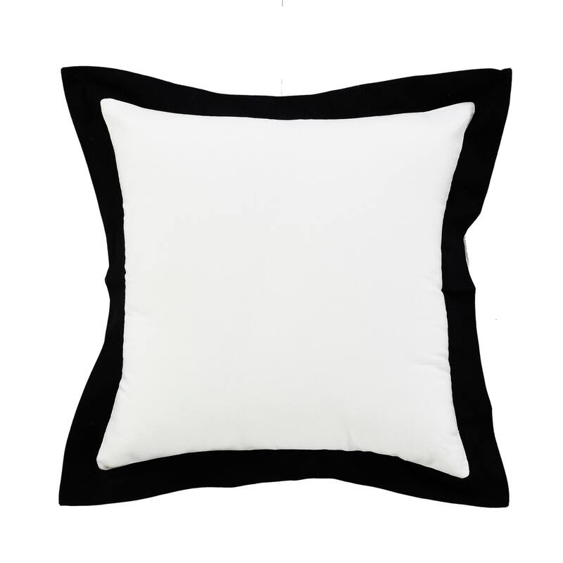 20" Black and White Throw Pillow