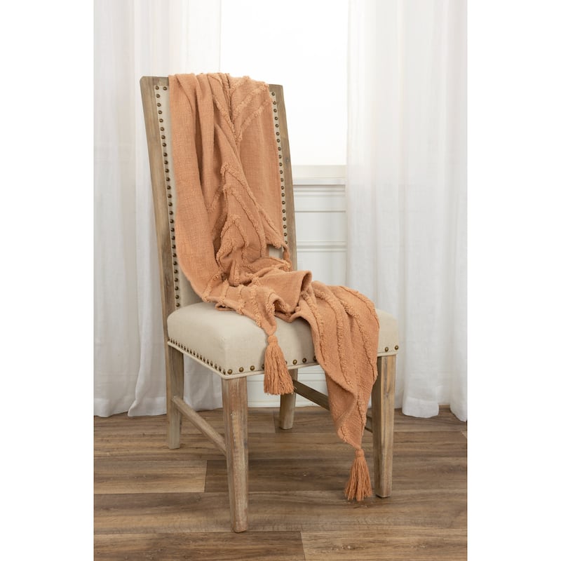 Rizzy Home Geometric Textured Cotton Throw