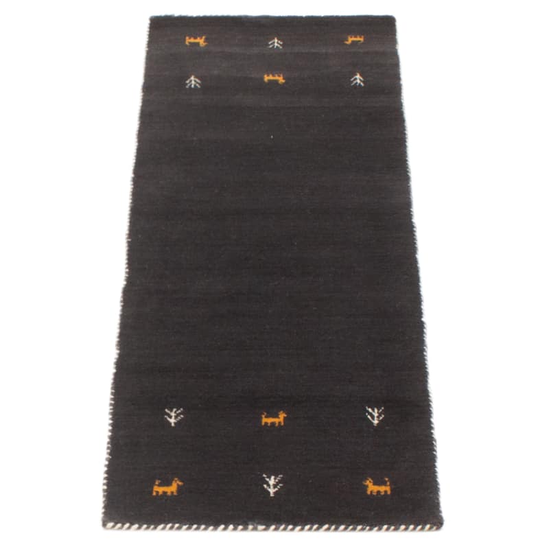 Kashkuli Gabbeh Grey Rug 2'5" x 6'7" - 2'5 x 6'7