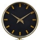 preview thumbnail 5 of 13, Gold Stainless Steel Metal Clock with Black Face