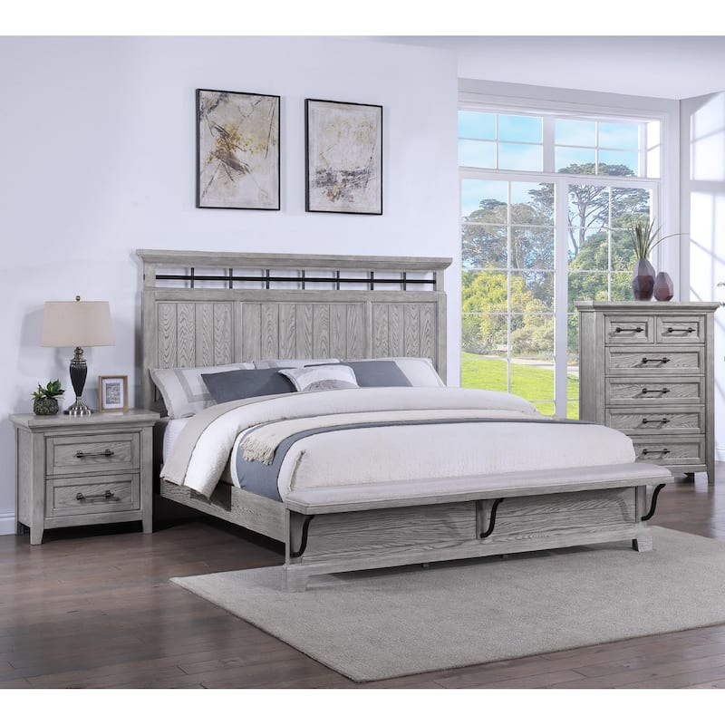 1pc Two Drawers Nightstand Wooden
