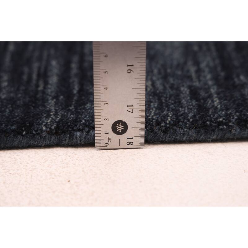 ECARPETGALLERY Hand Loomed Kashkuli Gabbeh Navy Wool Rug - 6'8 x 8'1