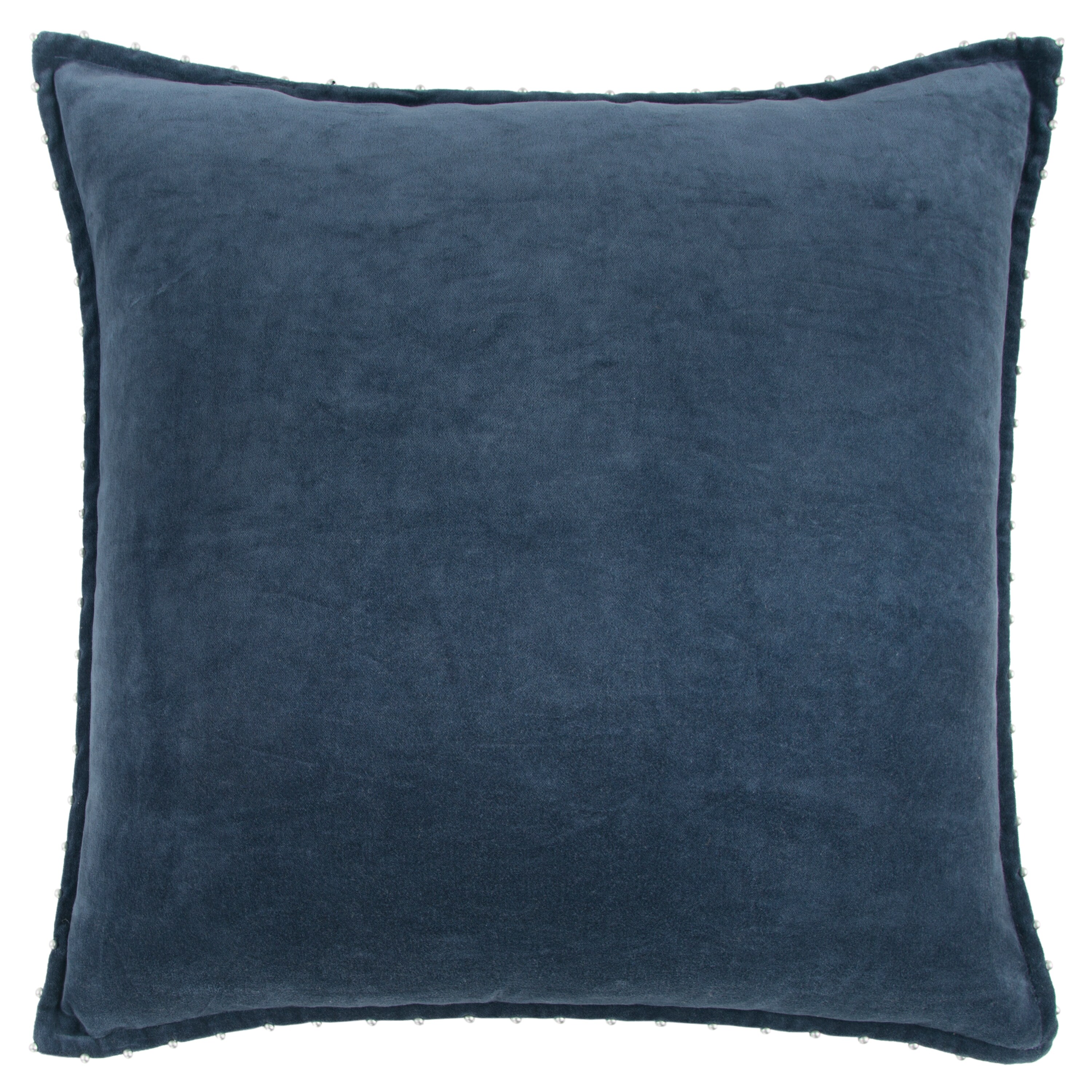 Rizzy Home Cotton Velvet Beaded Throw Pillow