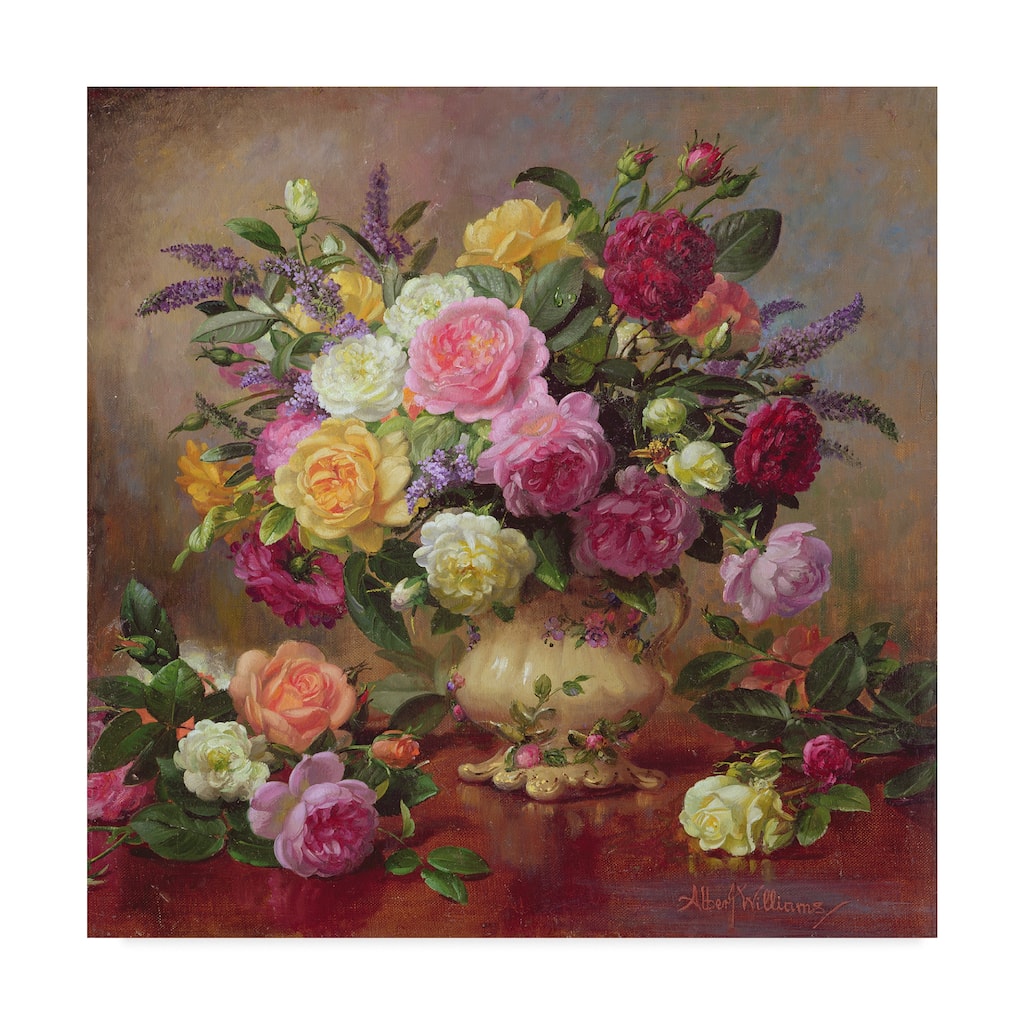 Albert Williams 'Roses from a Victorian Garden' Canvas Art