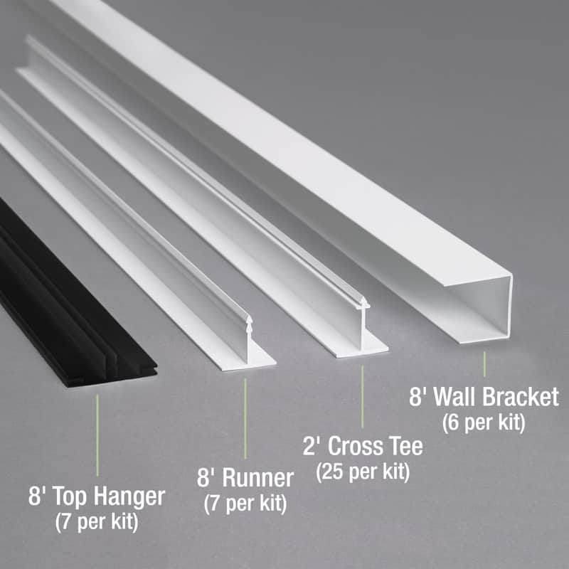 CeilingMAX 100 sq. ft. Gloss White Surface Mount Grid Kit