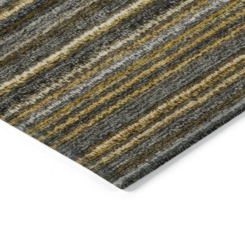 HomeRoots Striped Transitional Rectangle Outdoor Rug