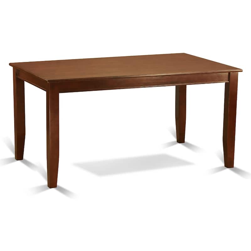 East West Furniture Kitchen Table Set- a Rectangle Dining Table and Linen Fabric Dining Chairs,Mahogany (Pieces Options)