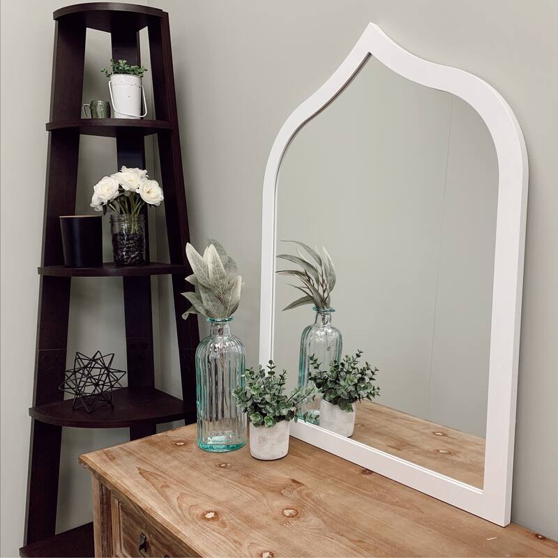 Tyler Framed Vanity Mirror - Teardrop Cathedral - 24.4x32.4