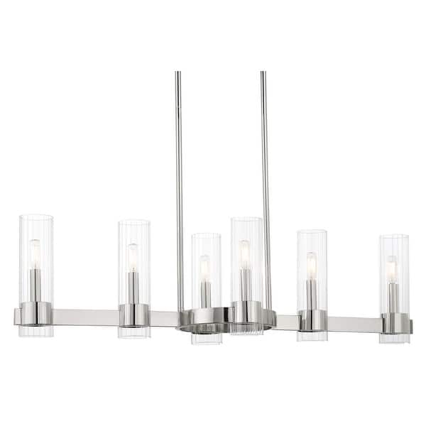 slide 2 of 6, Minka Lavery Vernon Place 6 Light 42" Wide Linear Chandelier