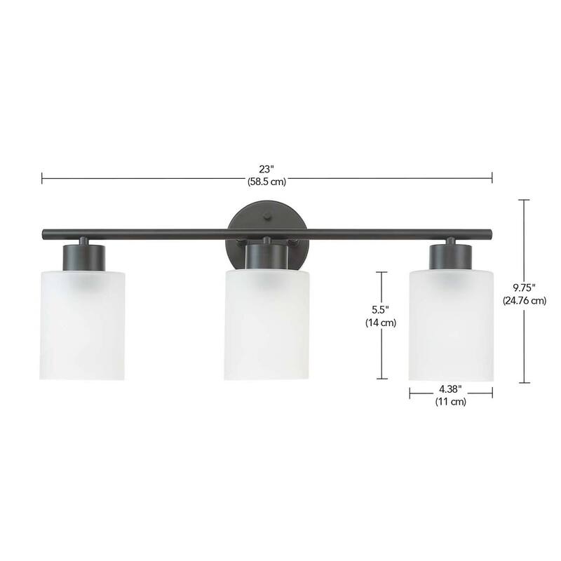 Bellevue Lydia 3 Light 23" Wide Bathroom Vanity Light with Frosted