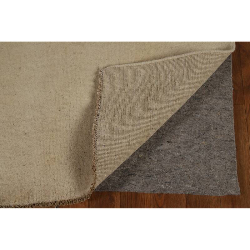 Modern Gabbeh Oriental Area Rug Handmade Solid Wool Carpet - 4'11" x 6'4"