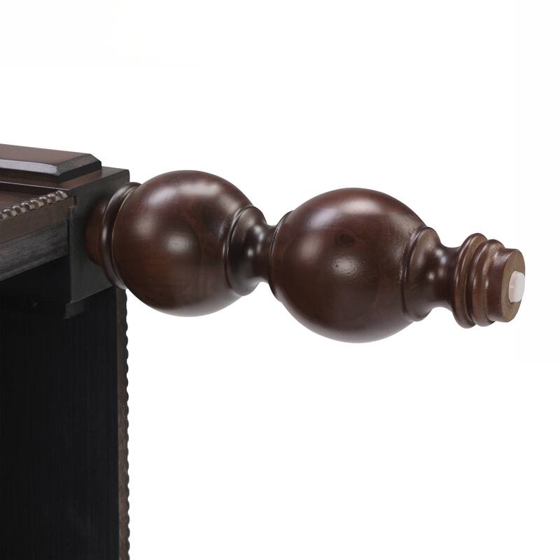 Rectangular Wooden Coffee Table with Storage Drawer, Vintage Cocktail Table with Solid Wood Gourd-Shaped Legs for Living Room