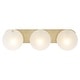 preview thumbnail 8 of 11, Modern Gold 3-Light Vanity Light Frosted Glass Bathroom Fixture