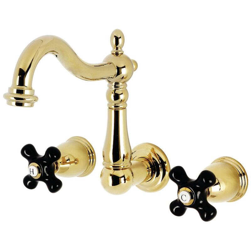 Kingston Brass KS125.PKX Duchess 1.2 GPM Wall Mounted Widespread - Polished Brass