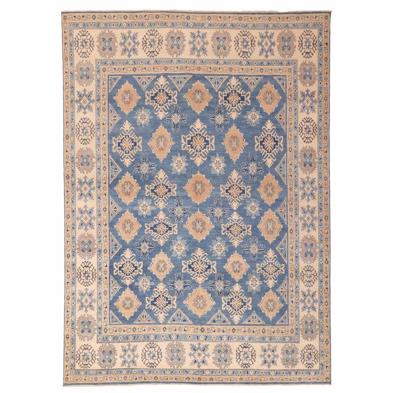 ECARPETGALLERY Hand-knotted Finest Ghazni Blue Wool Rug - 8'5 x 11'7