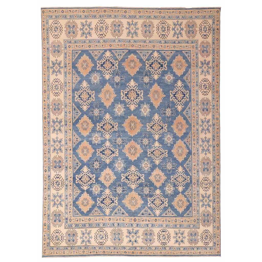 ECARPETGALLERY Hand-knotted Finest Ghazni Blue Wool Rug - 8'5 x 11'7