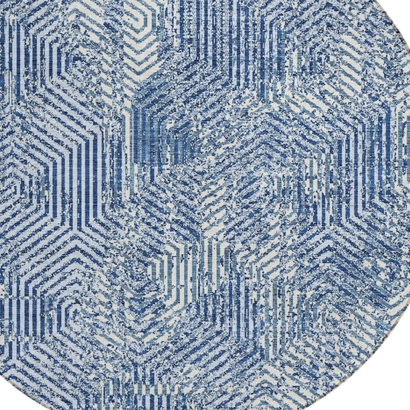 HomeRoots Geometric Transitional Rectangle Outdoor Rug