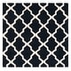 preview thumbnail 89 of 132, SAFAVIEH Handmade Cambridge Luisa Moroccan Trellis Wool Rug 6' Square - Black/Ivory